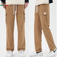 YOOKA Men Corduroy Long Pants With Five Pocket