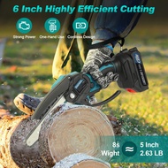 Dagmara Mini Chainsaw,6 Inch Portable Electric Chainsaw Cordless,2023 Upgrade Small Handheld Chain saw for Tree Branches