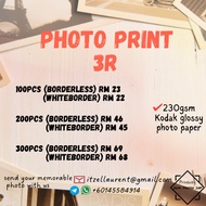 3R Photo Print 100pcs,200pcs,300pcs Kodak Glossy Photo Paper