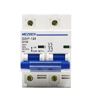 Pemutus Litar DZ47-125/2P100A Suis Udara Isi Rumah DZ47-125 Pemutus Litar Miniatur