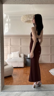 MESKMUSE Lara halter maxi dress