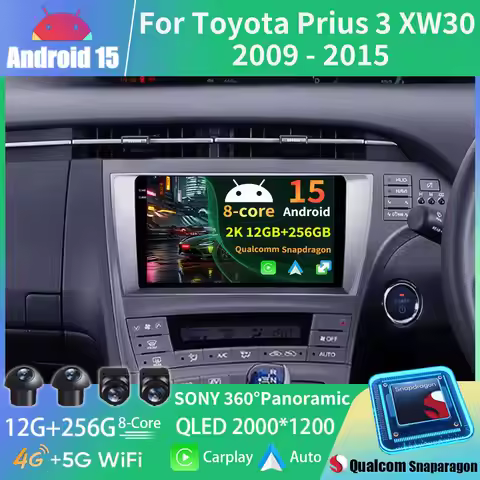 Android 15 For Toyota Prius 3 XW30 2009 - 2015 RHD android Auto Radio Stereo Multimedia Player GPS N