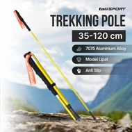 GlestRadio - TaffSPORT Folding Hiking Stick Trekking Pole Aluminum 7075 120cm - 7075 - Yellow