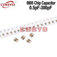 100pcs 0805 SMD Chip Multilayer Ceramic Capacitor 0.5pF-300pF 1pF 3.3pF 10pF 27pF 47pF 68pF 100pF 18