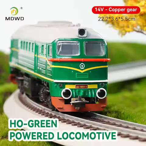 HO Scale 1:87 Russian M62 Diesel + Chinese Green Carriage Power Train Model - Classic Model Building