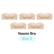 Eisei Haku Naomi Bra (แพ็ก 5 ตัว) บราเกาะอก โดดไม่หลุด เกาะแน่น ใส่สบาย ไร้โครง ไม่กดทับ เนื้อไม่ปลิ
