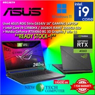 #RG387 USED ASUS ROG G614JV Intel i9-13980HX 16GBD5 1TB SSD NVIDIA RTX4060 RTX 4060 8G 240Hz QHD Gam