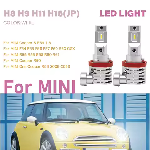 2Pcs/Set Car LED Head Lamp Halogen Size H8/H9/H11/H16(JP) For MINI Cooper R53 R50 R55 R56 R58 R60 R6