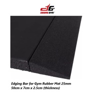 Desire Gym 25mm Edging Bar For Rubber Tiles Gym Flooring Gym Mats Tiles Border Gym Carpet