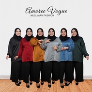 4901 Amoree Plus Size 42 to 54 size Baggy Satin Silk Premium Quality Muslimah Blouse Kemeja (Blouse 