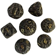 Dungeons and Dragons Dice DND Dice Set D and D dice Set D20 MTG Metal Dice Set Hollow Polyhedral Dic