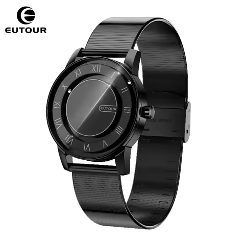 EUTOUR Magnetic Levitation Rollerball Watch Mirrorless Glossy Surface Neutral Wristwatch Student Gif