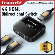 Lemorele HS001 HDMI Switch 2-in-1/1-in-2 4K 60Hz HDR HDMI Splitter Bidirectional Adapter for PS5 Swi