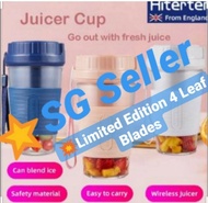 ⭐SG Seller Original HITERTER/TCL 220ML 4 Blades bottle juicer cup portable mini blender juice blender fruit waterproof usb