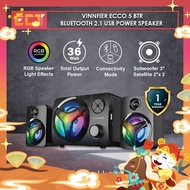 Vinnfier ECCO 5 BTR / ECCO 7 BTU Bluetooth 2.1 USB Power Speaker LEDLights FM Radio Micro SD Card Sl