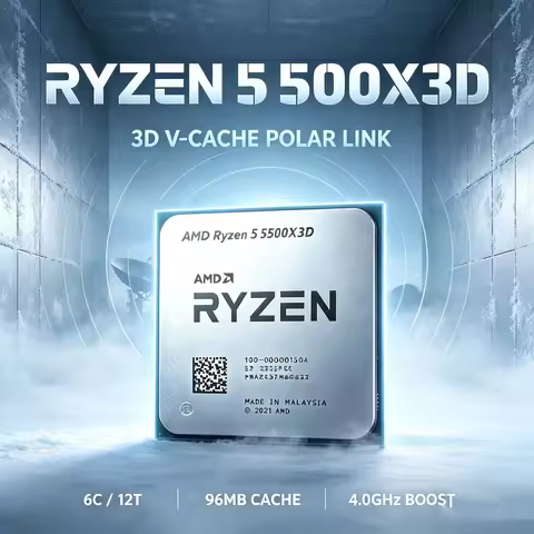 AMD Ryzen 5 5500X3D R5 5500X3D Desktop Gaming Processor CPU AM4 3.0GHz 4.0GHz 6-Core 12-Thread