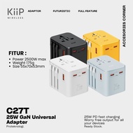 KIIP C27T 25W GaN Universal Adapter Travel Charger Fast Charging