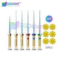 SQDENT Dental Nickel-Titanium Root Canal File 0.04 Taper Heat-Activated Engine Use Endodontic Rotary