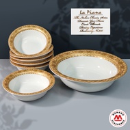 La Piana 7pcs Golden Salad Bowl Set/Soup Bowl