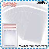 SHOOGEL 100 Sheets PSA BGS Card Brick Film, Transparent Waterproof PSA BGS Slab Sleeve,  Durable Str