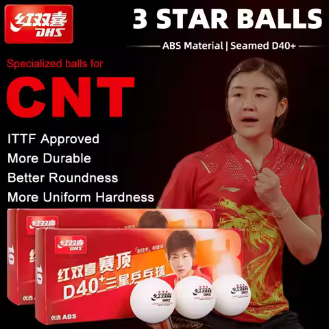 DHS D40+ DJ40+ Ping Pong Balls 3 Star ABS New Material Table Tennis Ball Special for WTT