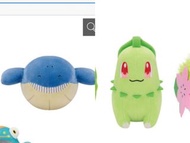 全新Pokemon 寶可夢細公仔 吼吼鯨 菊草葉 有牌
