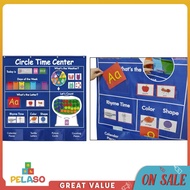 Pelaso Circle Learning Time Center Pocket Chart Set Kids For Kids Children