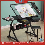 MD MOHS DIAGNOSTICS New Pattern Drafting table with stool drawers and side table by Artist Loft