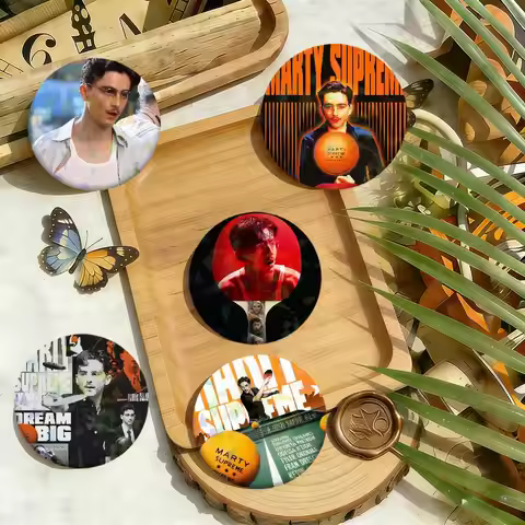 movie M-marty S-supreme cool art vintage Round Pin Brooch Laser Badges Collect Gifts Cosplay Clothes