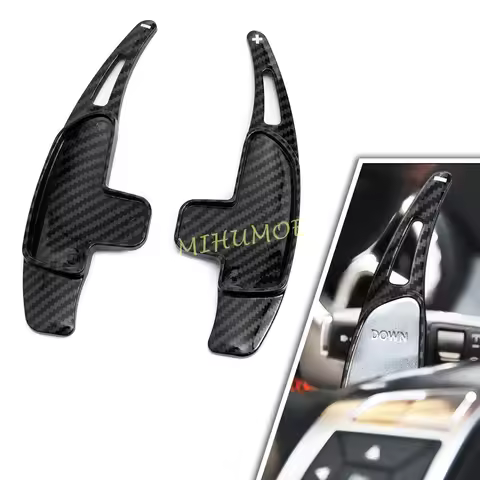 Carbon Fiber Steering Wheel Paddle Shifter Extension For Mercedes AMG A45 C63 E63 S63 S65 CLA45 CLS6