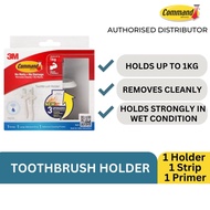 3M Command Bathroom Accessories - Toothbrush Holder (With Primer) 17621D