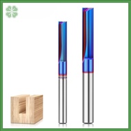 2-Flute Spiral Upcut Router Bit Blue Nano Coated Slotting Bit for Wood MDF Plywood Solid TCT 6.35x28