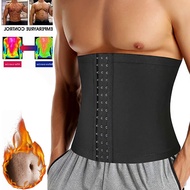 Men Sauna Sweat Shaper Belt Thermo Tummy Control Shapewear Slimming Girdle Workout Waist Trainer Corset Gym Abdomen Fat Burning