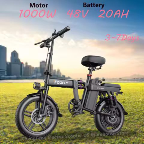 Ebike G16 1000W motor 48V 20AH battery, super shock absorption, foldable, 16 inch tires, urban commu