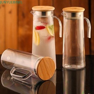 JUNYUE88WL Acrylic Transparent Pitcher, Clear 1.0L/1.2L/1.6L Water Bottle, Household Wooden/Stainles