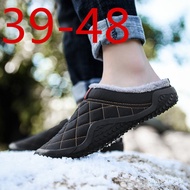 Big Size 39-48 Lazy Cotton Slippers Men Winter Outdoor Men Shoes WaterProof Cold-Proof Casual Shoes Men Plush Warm Man F