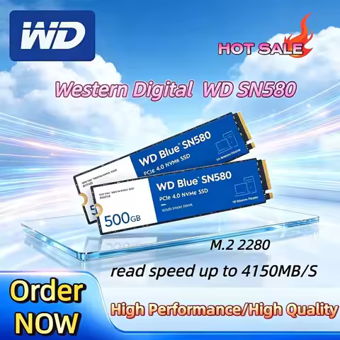 WD Blue SN580 500GB-2TB NVMe SSD, M.2 2280 PCIe 4.0, Internal Solid State Drive Reliable for Desktop