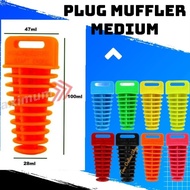 Rubber muffler plug, exhaust stopper cover, trail variation, medium size M for exhaust hole diameter