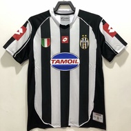 ~ เสื้อกีฬาแขนสั้น ลายทีมชาติฟุตบอล Juventus 2002 2003 ชุดเหย้า สไตล์เรโทร คุณภาพสูง AAA ไซซ์ S-XXL