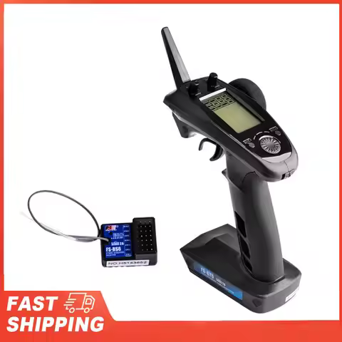 FlySky FS-GT5 2.4G 6CH AFHDS RC Transmitter w/ FS-BS6 Receiver for RC Car Boat Model