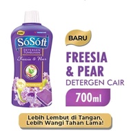 SOSOFT LIQDET DETERGEN TUMBUHAN KEMASAN BOTOL 700 ML/SOSOFT FREESIA & PEAR 700ML/SOSOFT ROSE & EATER