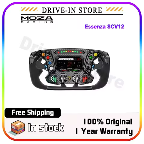 --MOZA Essenza SCV12 Sim-Racing Steering Wheel 4.3-inch screen Fully customizable UI system