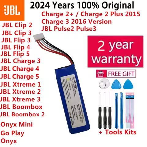 Original Speaker Battery for JBL Flip Charge Pulse Xtreme, Xtreme Clip Plus,1,2,3,4,5,6,Harman Kardo