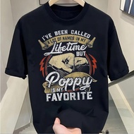 Men's Poppy Is My Favorite Graphic T-Shirt - Black Bold Poppy Flower & Lightning Fist Design Breatha