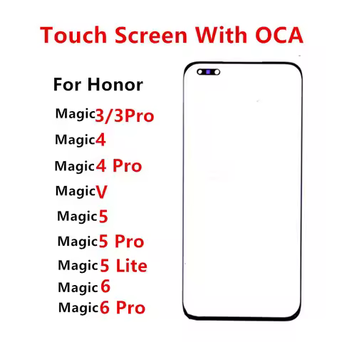 Magic6Pro Outer Screen For Honor Magic 6 Pro V 5 7 Lite 4 3 Touch Panel LCD Display Front Glass Cove