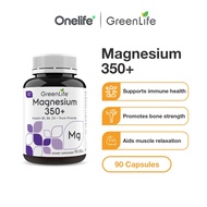 GreenLife Magnesium 350+ Vitamin B5, B6 and D3 90 Veggie Capsules - For Immune and Bone Health