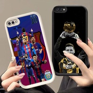 GK-35 Football star Messi Silicone black white Casing for OPPO Realme A5 A3S C2 A1K A12s C2s A12E A1