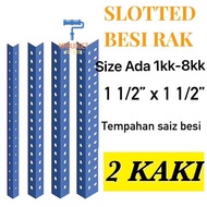 Besi Angle Rak Lubang 2kaki/slotted angle bar at2’