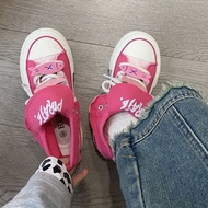 Red High-Top Canvas Shoes Women Thick-Soled Shoes Casual Sneakers Women Canvas Shoes Casual Shoes