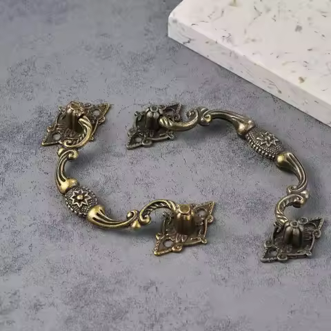 1pcs zinc alloy cabinet door eight-star handle Alloy Jewelry box vintage Wooden box wine box Hand ho